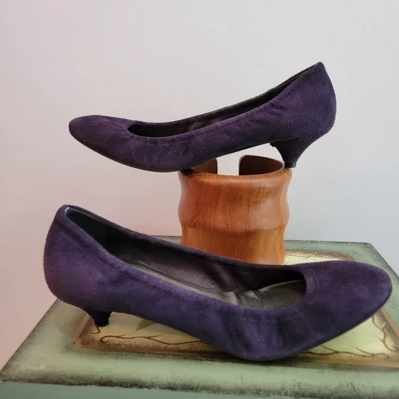 Prada Purple Suede Pumps Size 39 - Picture 4 of 11